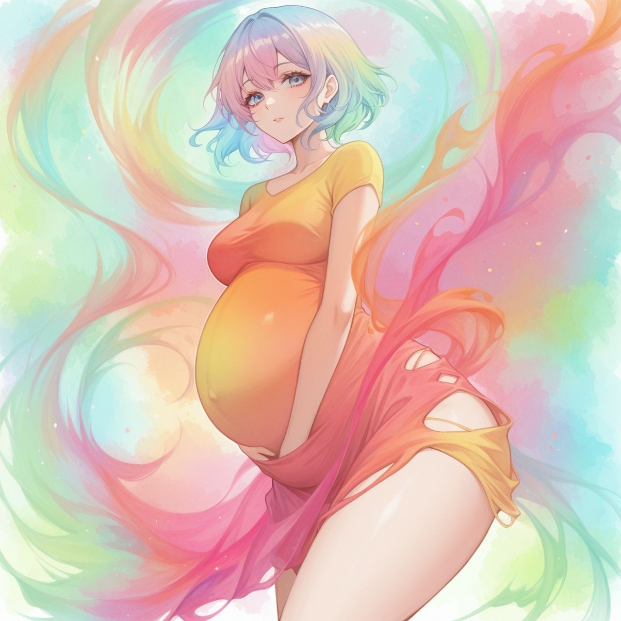 サンプル画像1:幻想妊婦的なイラスト集(髀肉) [d_658650]