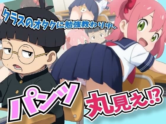【アニメ試し見あり】クラスのオタクに勉強教わり中にパンツ丸見えな事に気付いてない娘Σ（゜Д゜）！
