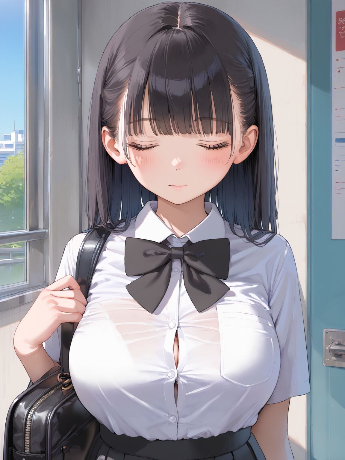 サンプル画像1:制服美少女図鑑(みずいろマリン) [d_658872]