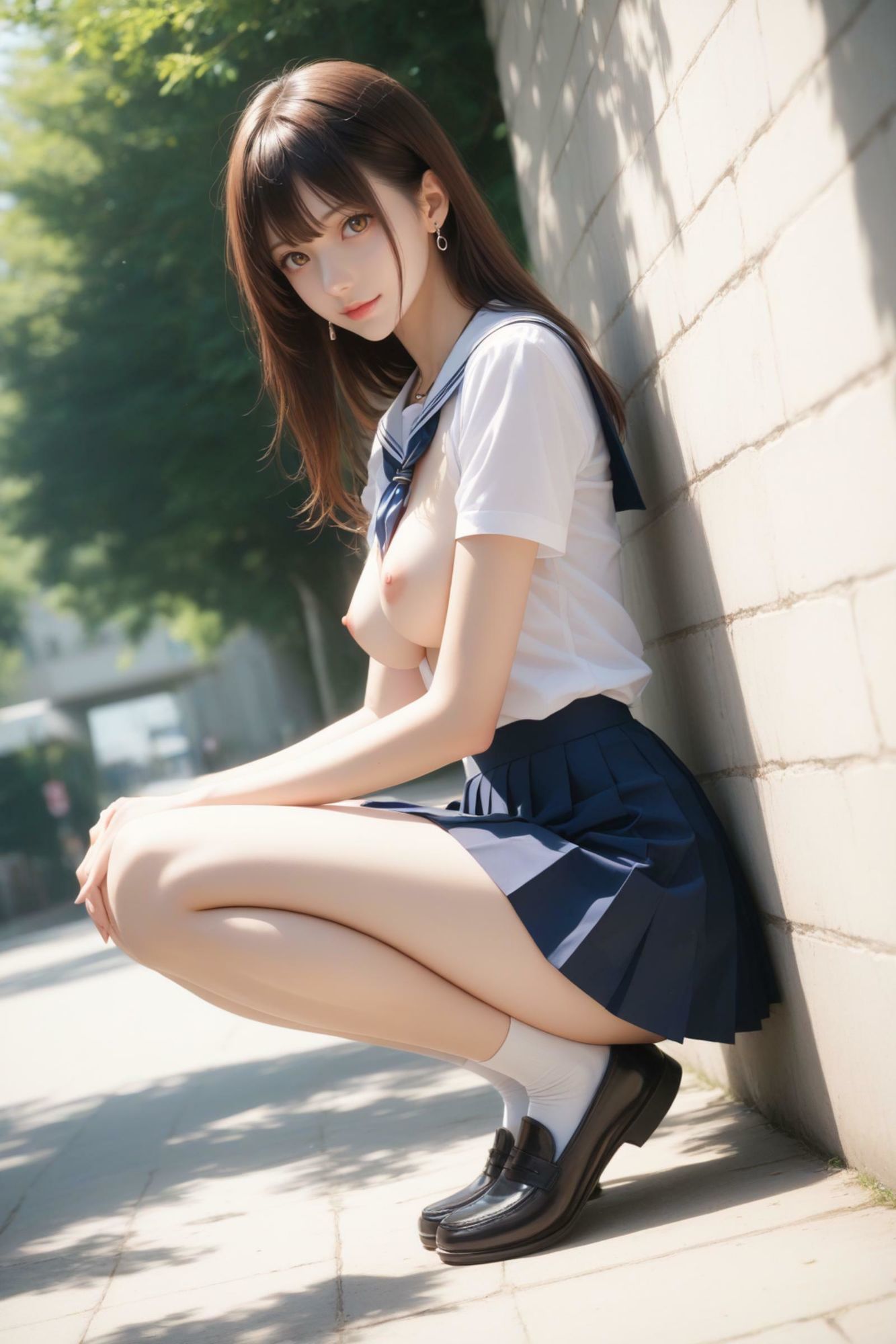 サンプル画像2:気取った制服少女をブチ壊す(spoit) [d_658878]