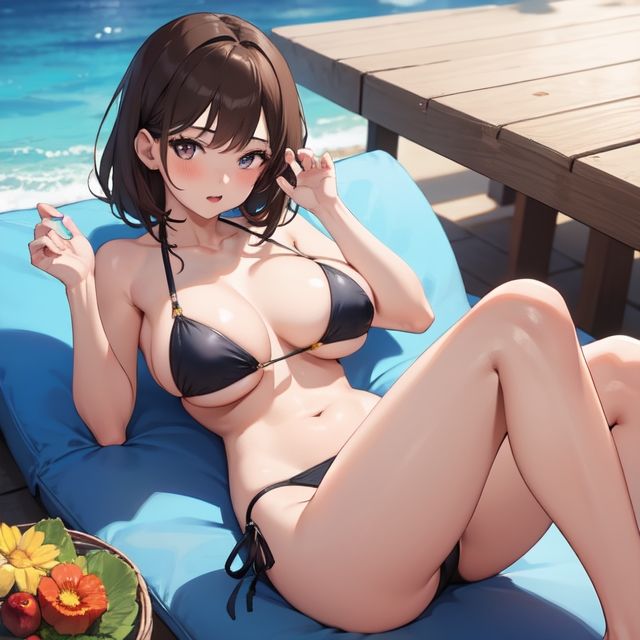 水着のお姉さん(セリフなし AIイラスト集) 画像3