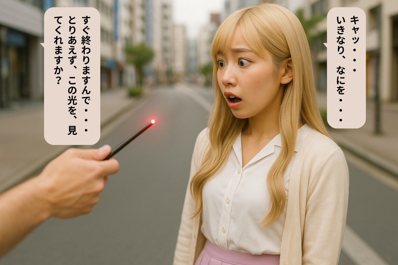 街中のギャルと催●トリップ 画像2