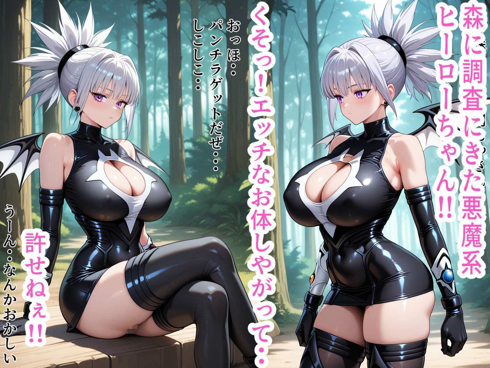 サンプル画像1:悪魔系ヒーローちゃん・・森で大敗北！！(ちんげんさい) [d_659083]