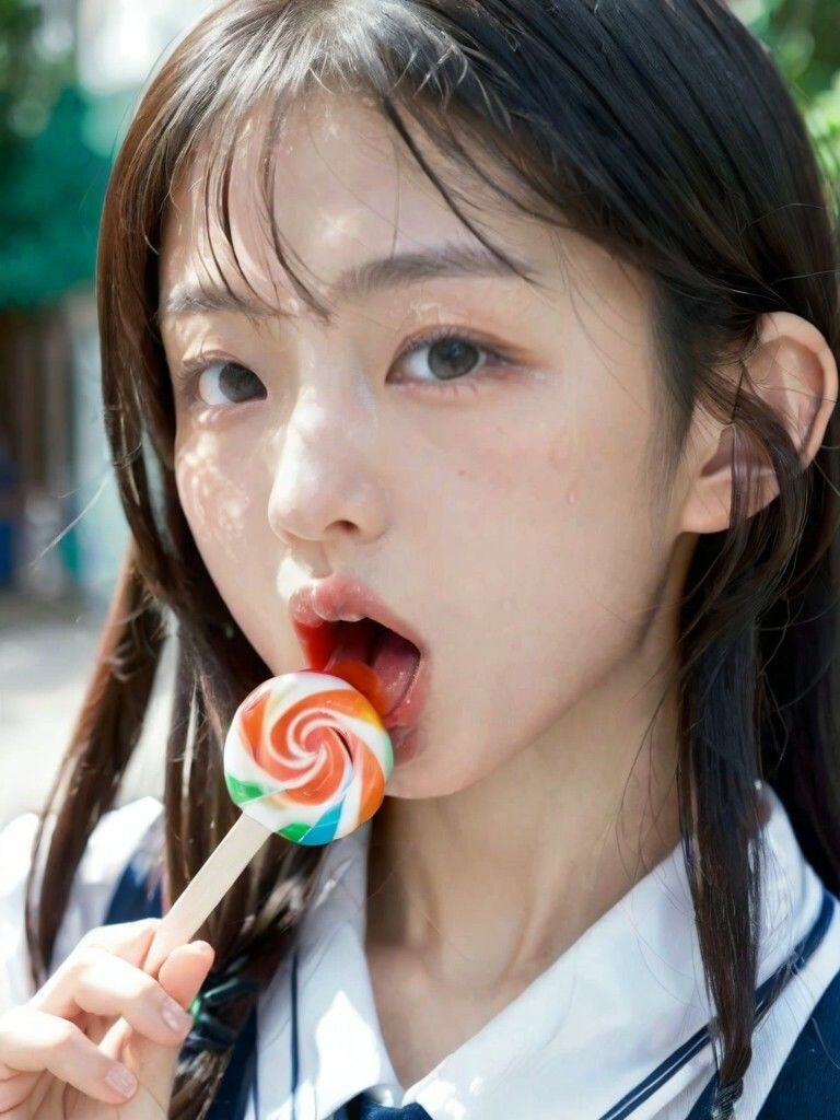 サンプル画像2:ぺろり日和。 〜キャンディ、ドアノブ舐め編〜(フェチマニアック部位研究所) [d_659185]