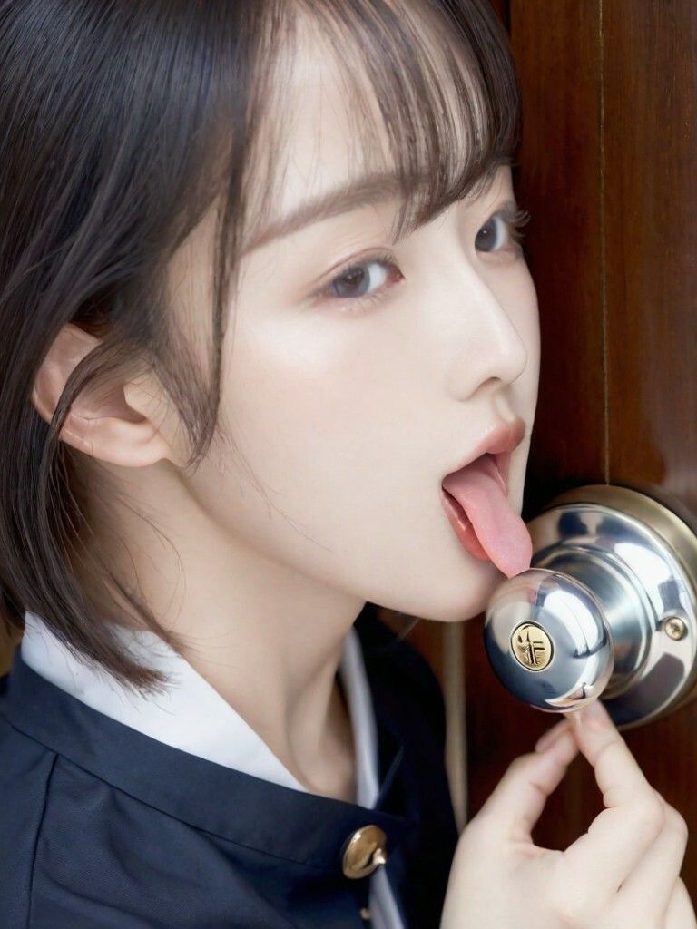 サンプル画像4:ぺろり日和。 〜キャンディ、ドアノブ舐め編〜(フェチマニアック部位研究所) [d_659185]