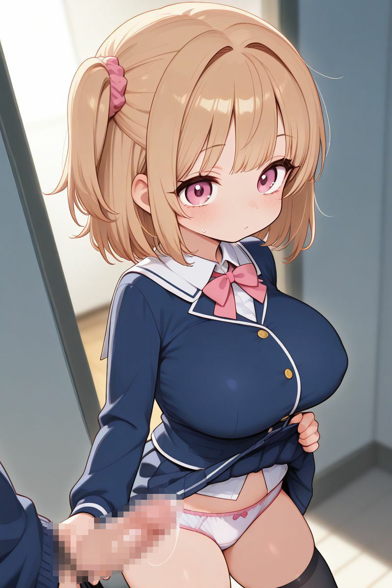 クラスメイトが巨乳だったのでお願いしたら生挿入させてくれた 「おっぱい好き?いっぱい出たね」 画像7