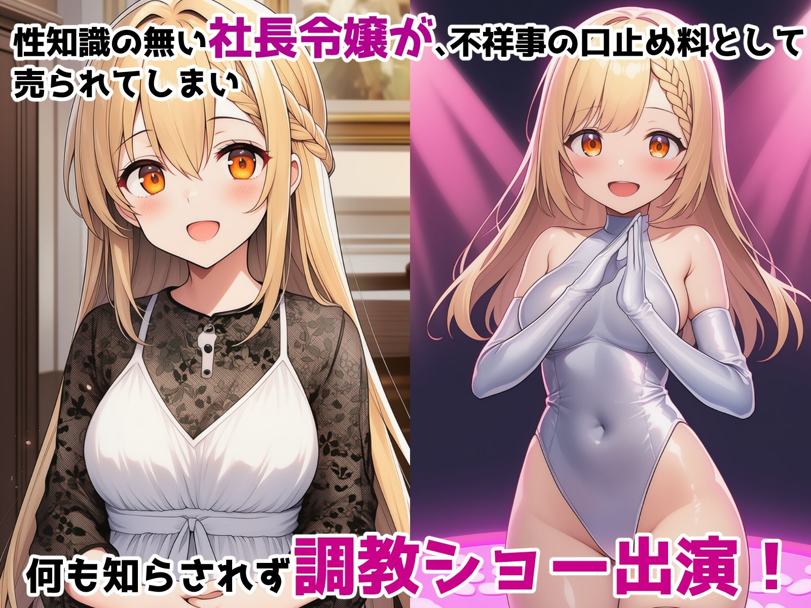 サンプル画像1:秘密クラブ快楽調教ショーvol.4〜無知な社長令嬢をイキ狂いにする話(saltワークス) [d_659242]