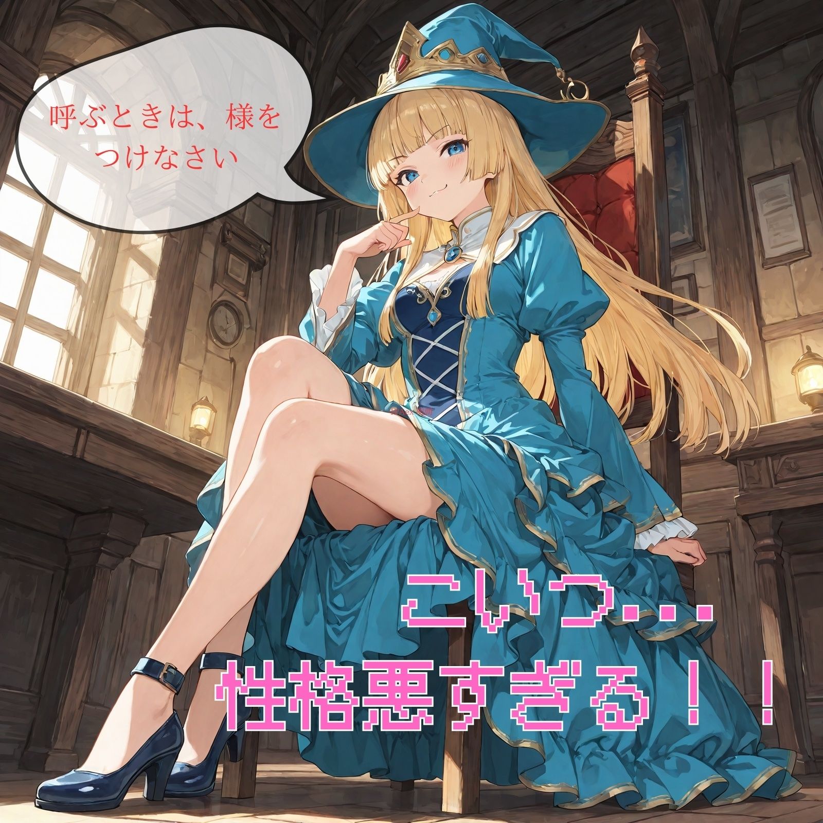 サンプル画像2:見下してきた女魔法使いを夜のスキルでわからせる！(JKロリーんぐ) [d_659258]