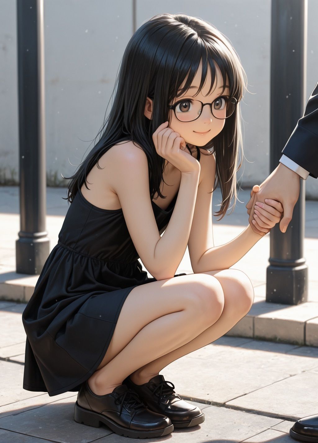 サンプル画像1:ちっぱいメガネちゃん(マングリ返し) [d_659281]