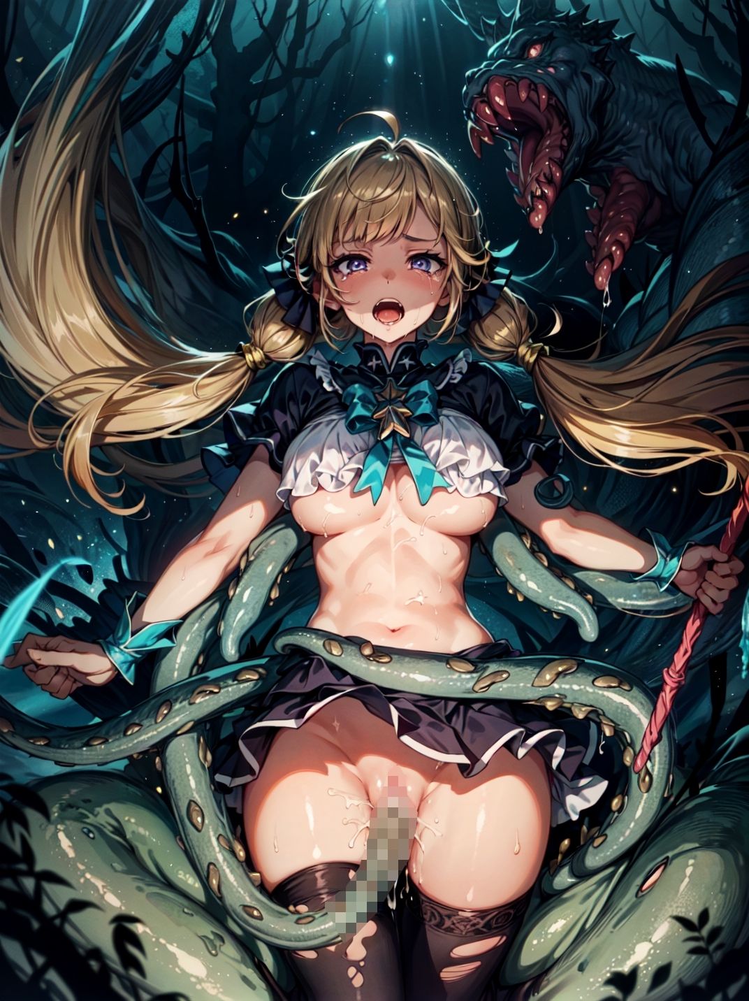 サンプル画像4:異世界の魔物にねっとり犯●れた魔法少女3(studio1111) [d_659299]