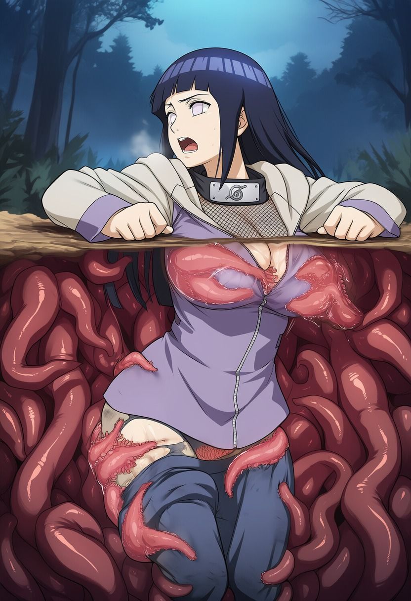 ヒナタ vs ぬるぬる触手 画像5