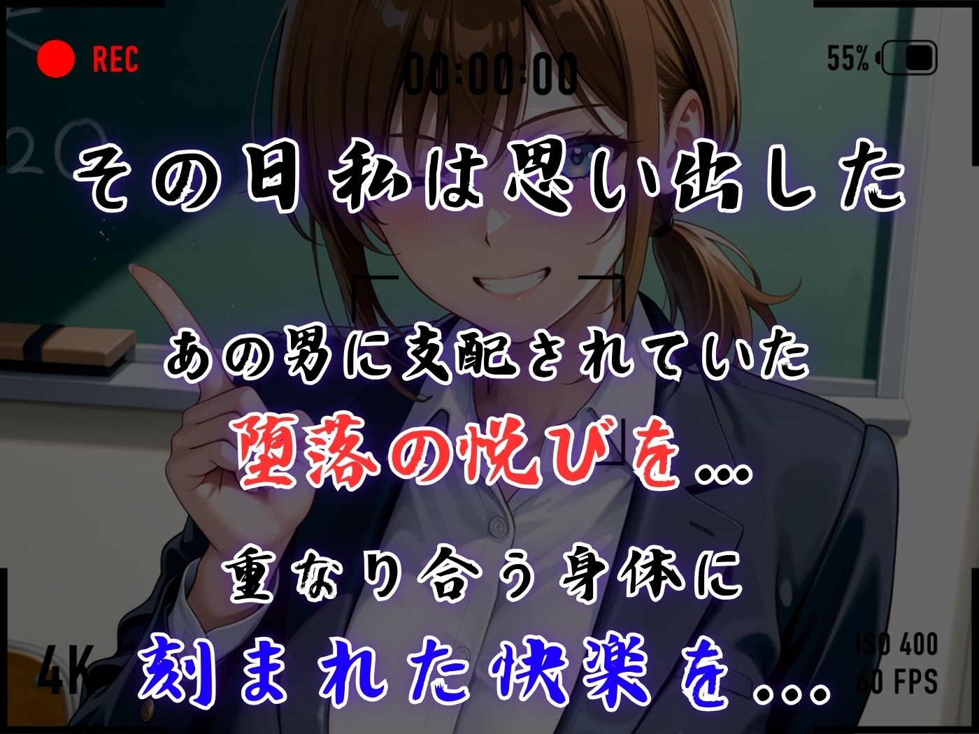 【4Kイラスト】1万3000人の生徒を抱いた校長による篠原結衣への性指導(教室編) 画像3