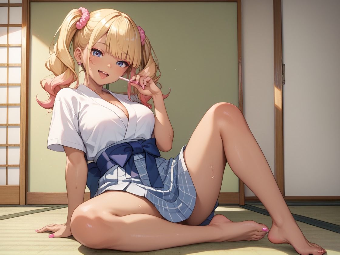 汗だく巨乳ギャル浴衣はだけてハメまくり 画像1