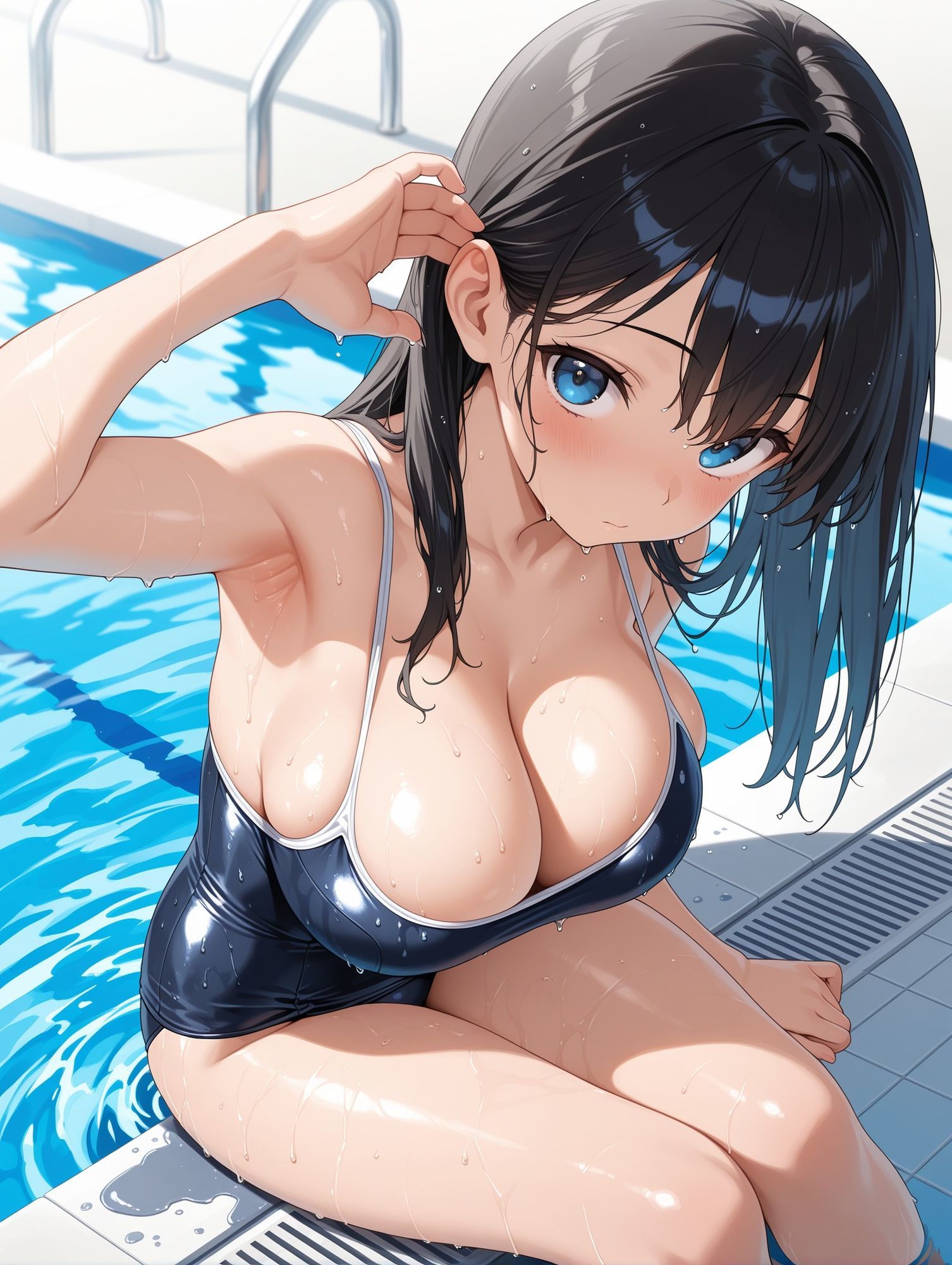 サンプル画像1:性指導で肉便器堕ち〜女子校生、スク水でしつけられる〜(ギュウギュウファクトリー) [d_660090]