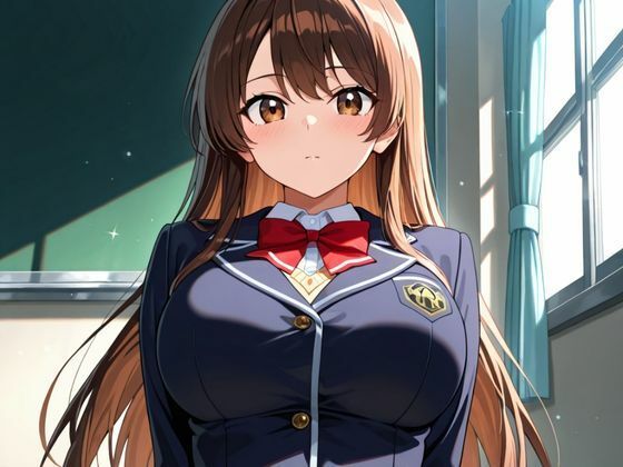巨乳JKと汗だく中出しセックス 画像1