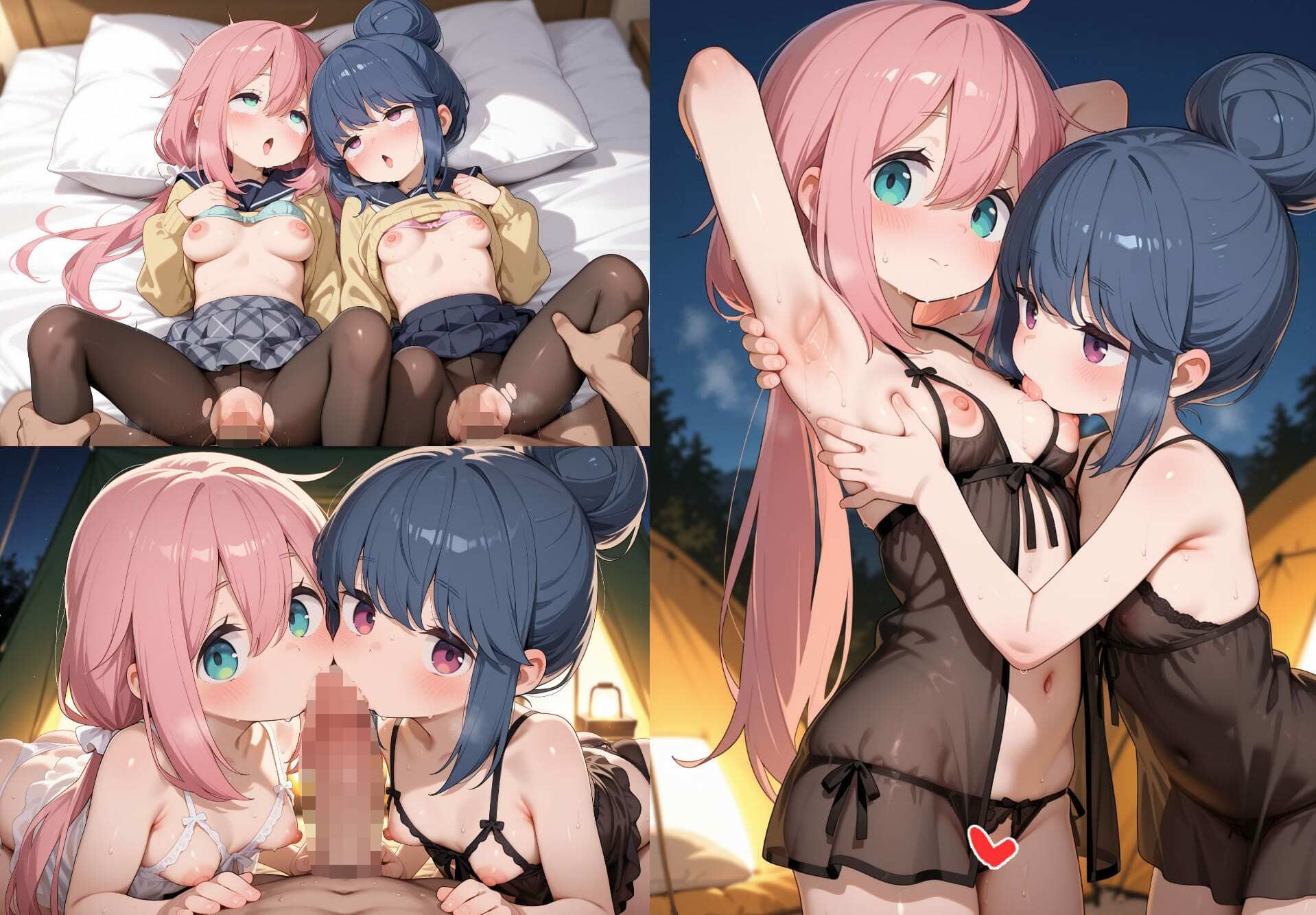 サンプル画像5:ゆるーくキャンプでエッチするCG集(ゆめなか惰眠工房) [d_660245]