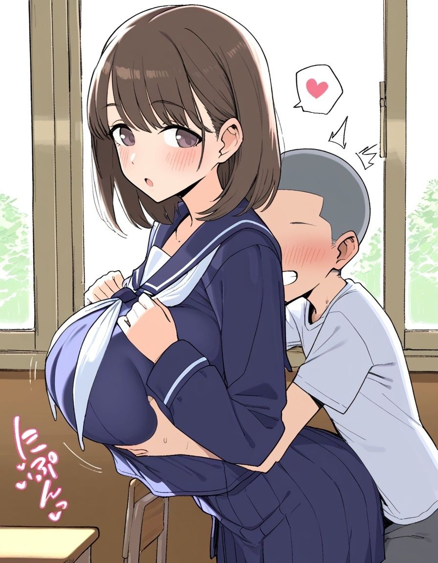 【エロ〇キx寝取られ】中出されまくる巨乳女子〇生 画像3