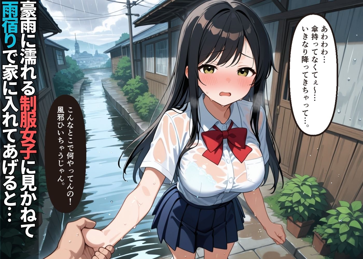 サンプル画像2:ズブ濡れになった美少女を雨宿りで家に入れてあげたお礼に中出しさせてもらった【淫乱】【ドジっ娘】【女子校生】【CG500枚】(アーナルデ・シメツケネッガー) [d_660868]