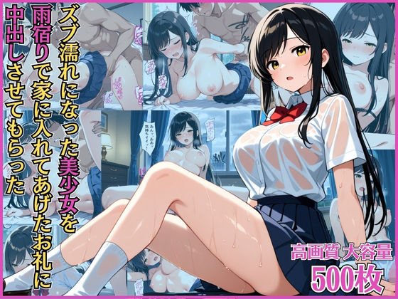 ズブ濡れになった美少女を雨宿りで家に入れてあげたお礼に中出しさせてもらった【淫乱】【ドジっ娘】【女子校生】【CG500枚】