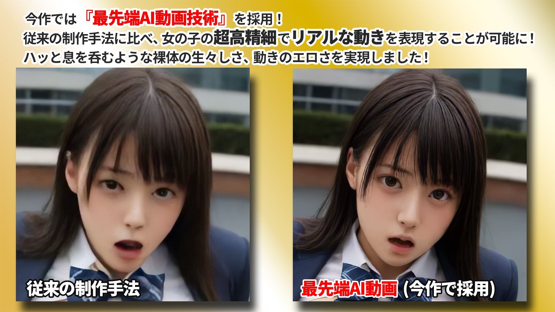 サンプル画像2:【4K神画質】制服JK100人と淫乱セックス【115分】(ぬるぬるアニメ) [d_660904]