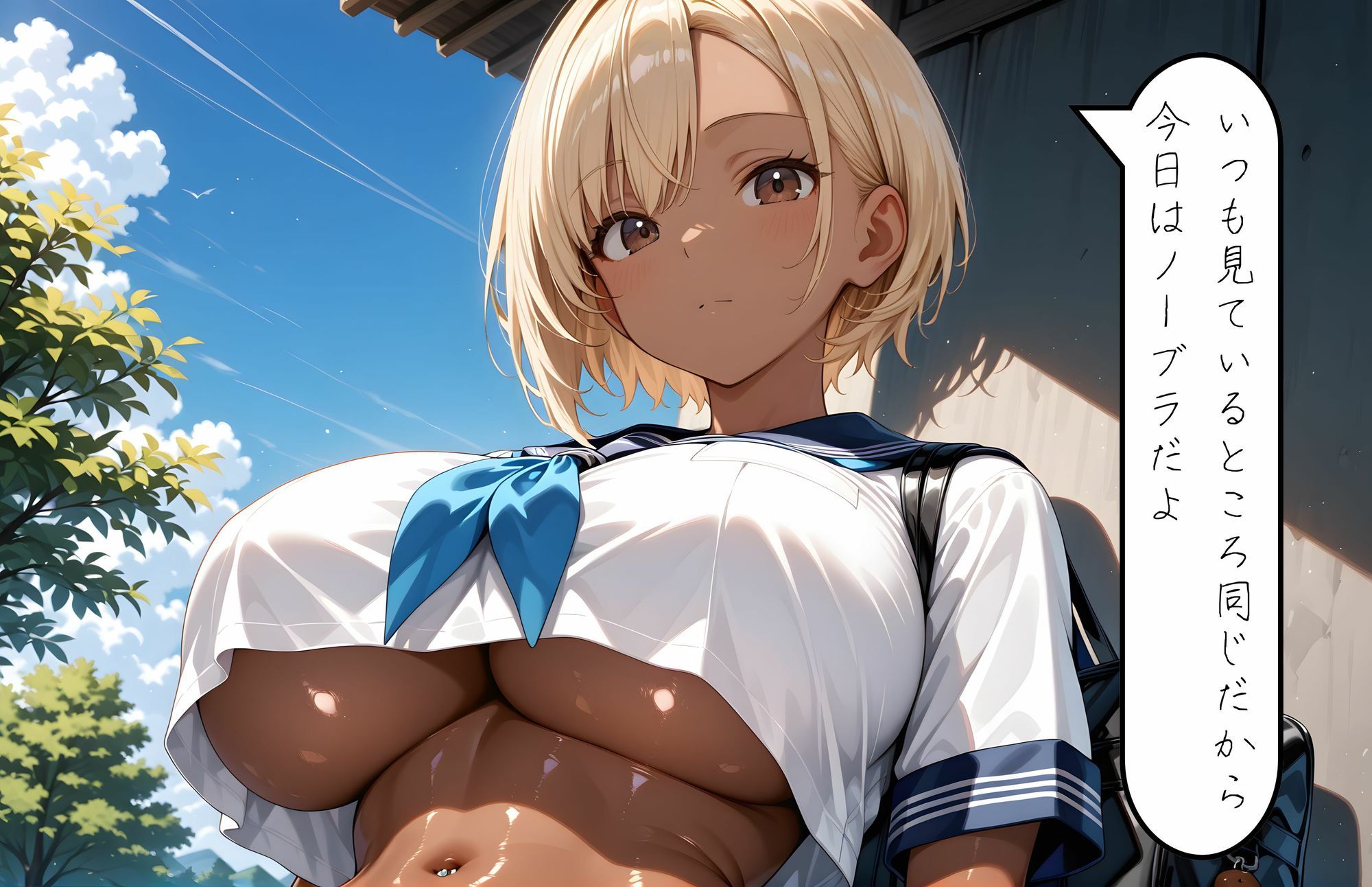 【4K高画質500枚】【セリフ付き】母乳が出る自称‘肉便器’のギャル女生徒 画像5
