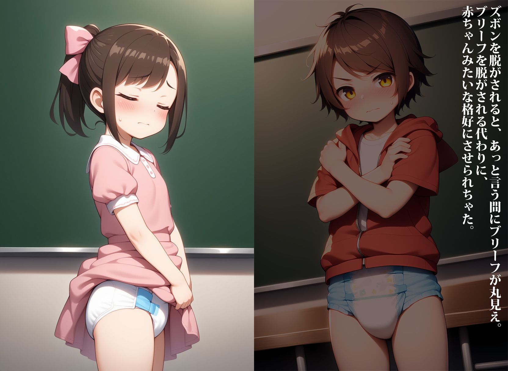 サンプル画像1:男女平等！オムツ性教育(性癖ユガ芽) [d_661378]