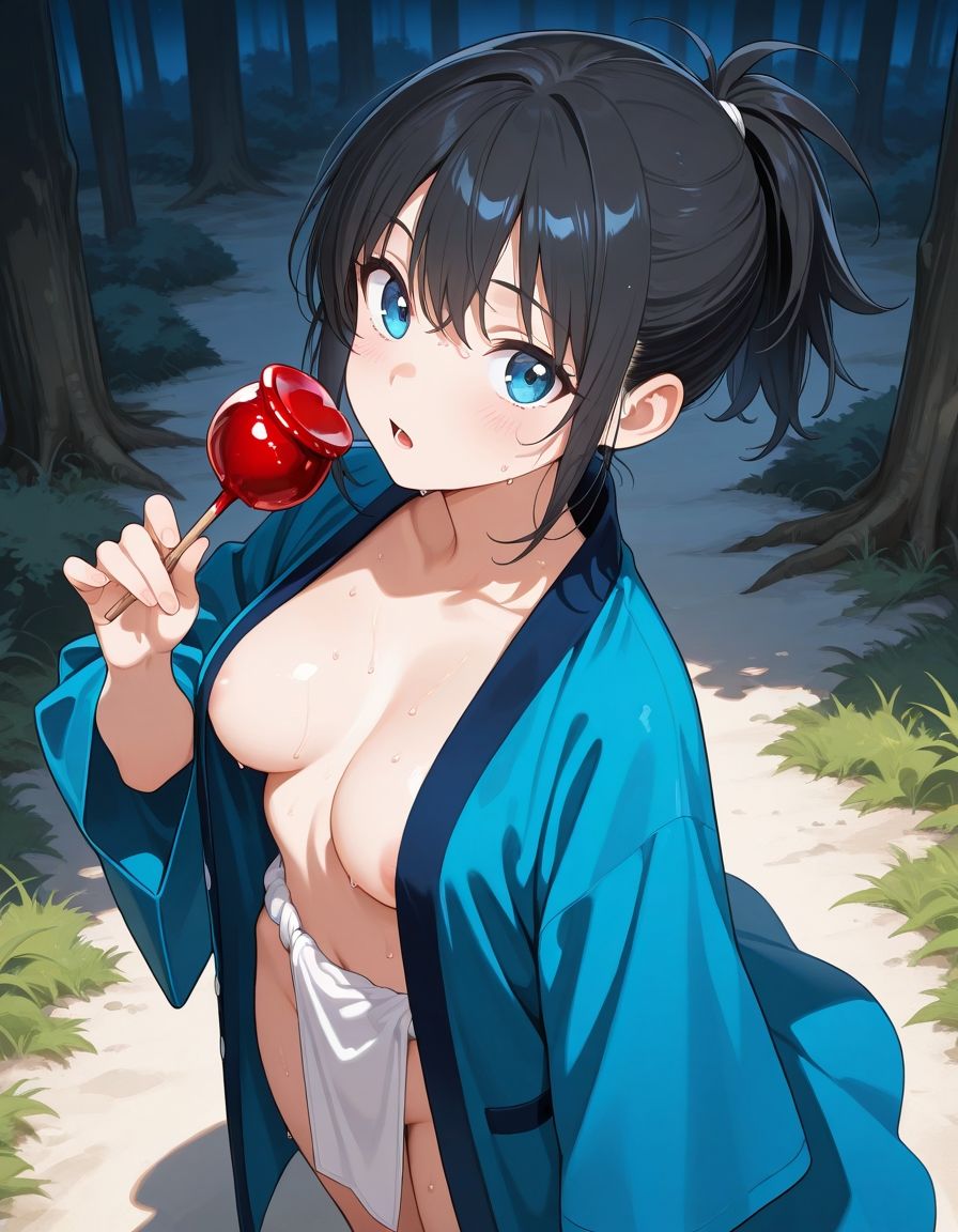 サンプル画像3:真夏のふんどし娘達夏祭り編(AIイラストさん) [d_661476]