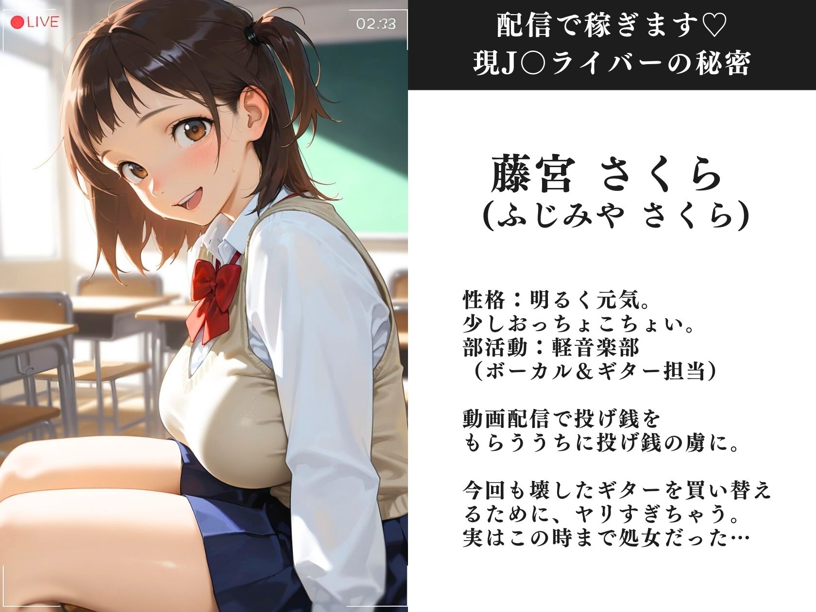 サンプル画像1:配信で稼ぎます（はーと）現J○ライバーの秘密(愛π) [d_661513]