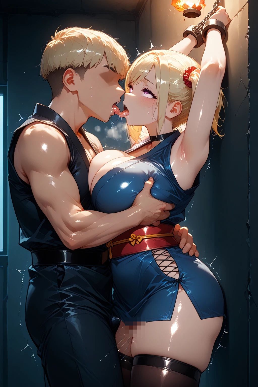 爆乳金髪ギャルに忍者服を着せてぐちゃぐちゃにしてみた 画像2