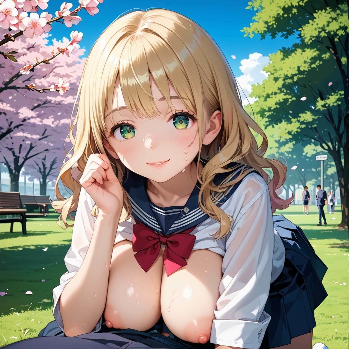 サンプル画像4:ノーパン学園のエッチな入学式〜学業よりもエッチ優先学校のムフフな実態〜【厳選CG200枚収録】(エリスの林檎) [d_661828]