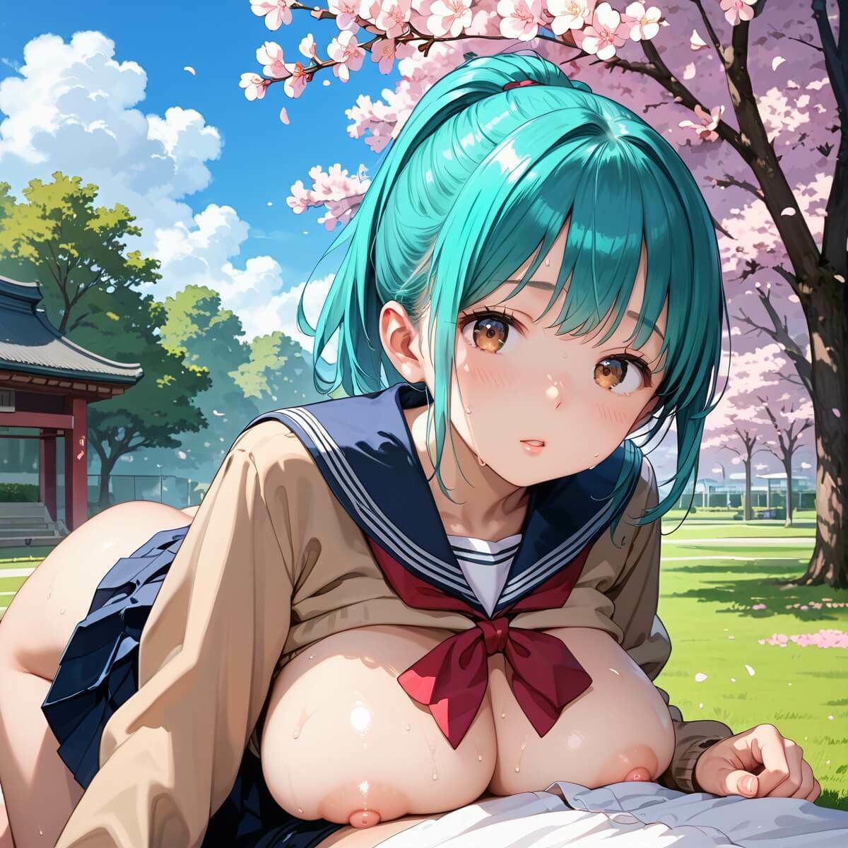 サンプル画像4:ノーパン学園のエッチな入学式〜学業よりもエッチ優先学校のムフフな実態〜2【厳選CG200枚収録】(エリスの林檎) [d_661830]