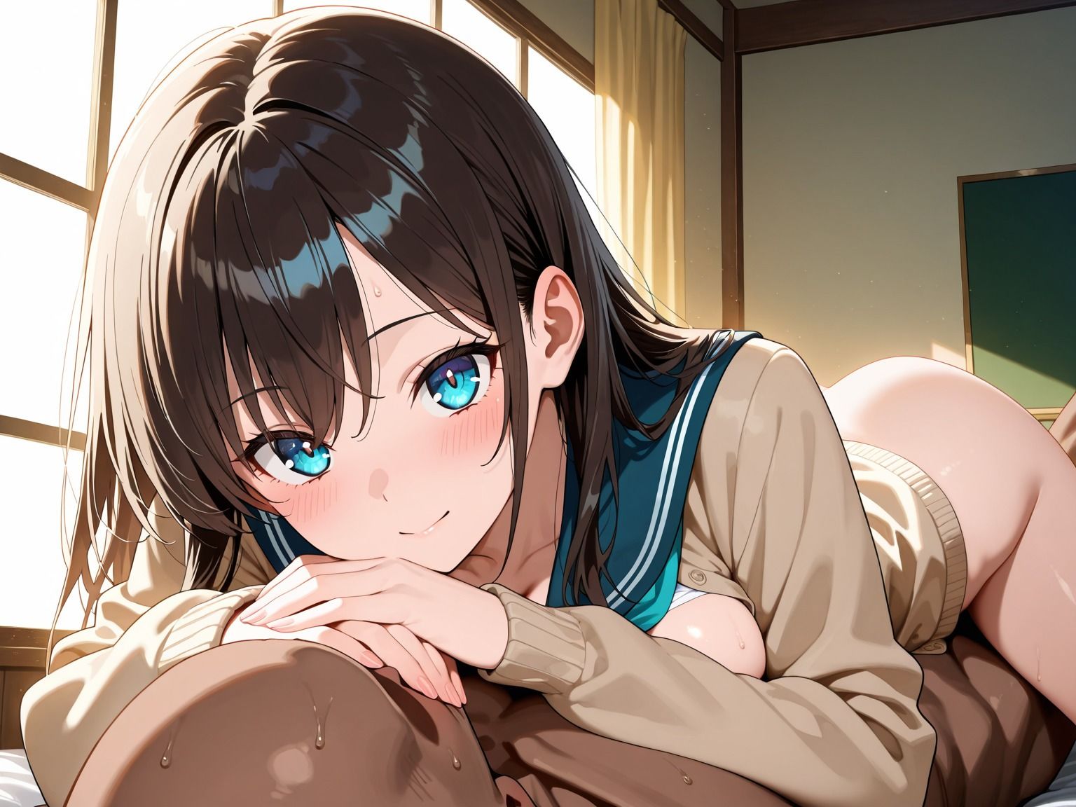 エロ盛りな淫乱巨乳女子校生に分からせ種付けSEX 画像1