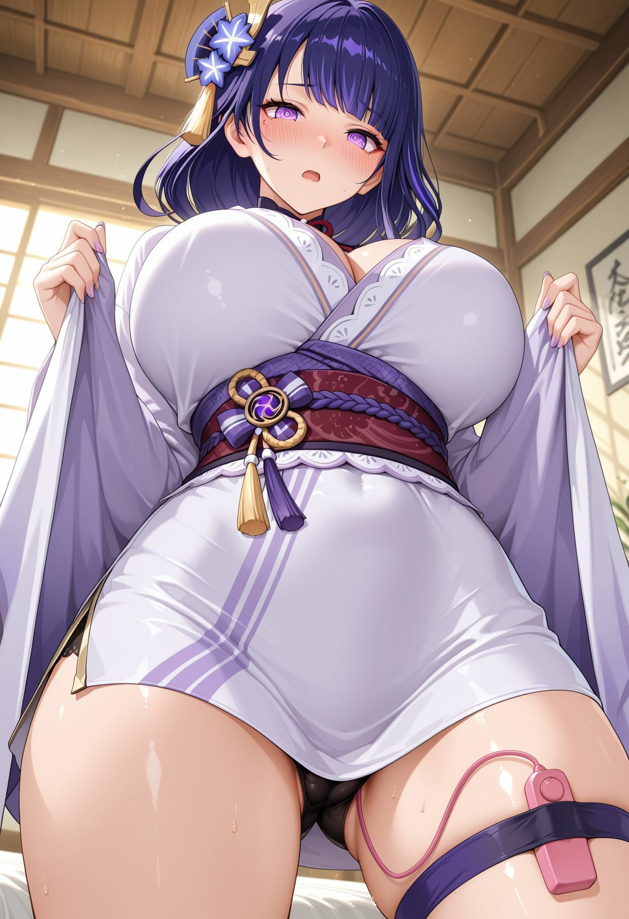 サンプル画像2:種付けおじさんがヒロインを孕ませる話【雷電将軍】(ヒロインを孕むまで●す種付けおじさん) [d_662134]