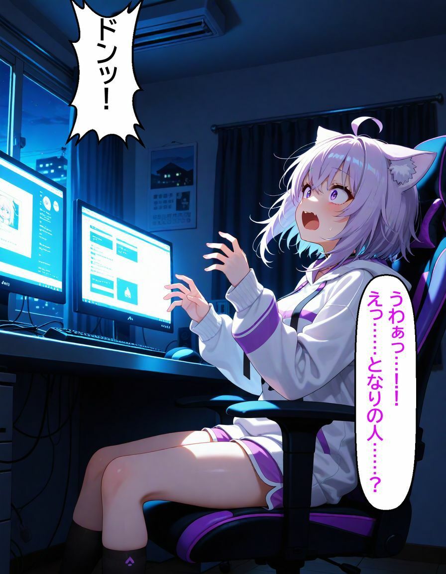 サンプル画像3:猫〇おかゆ 〜一人でしてる声、隣にバレてました〜(からあげ) [d_662169]