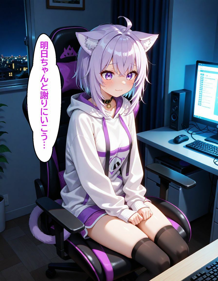 サンプル画像4:猫〇おかゆ 〜一人でしてる声、隣にバレてました〜(からあげ) [d_662169]