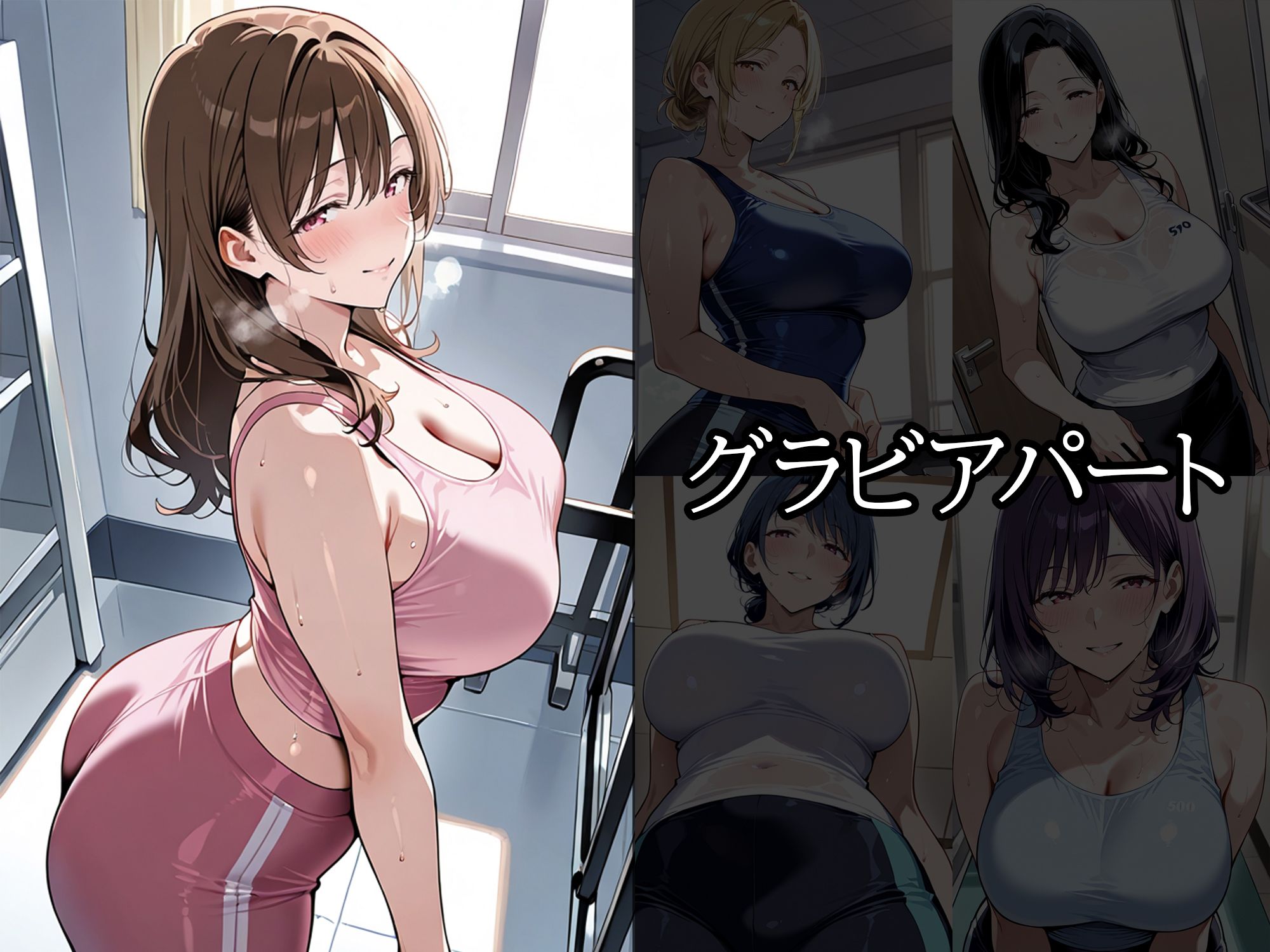 サンプル画像2:【セリフ入有】スポーツジム  〜人妻の汗と臭い〜(すけラボ) [d_662235]