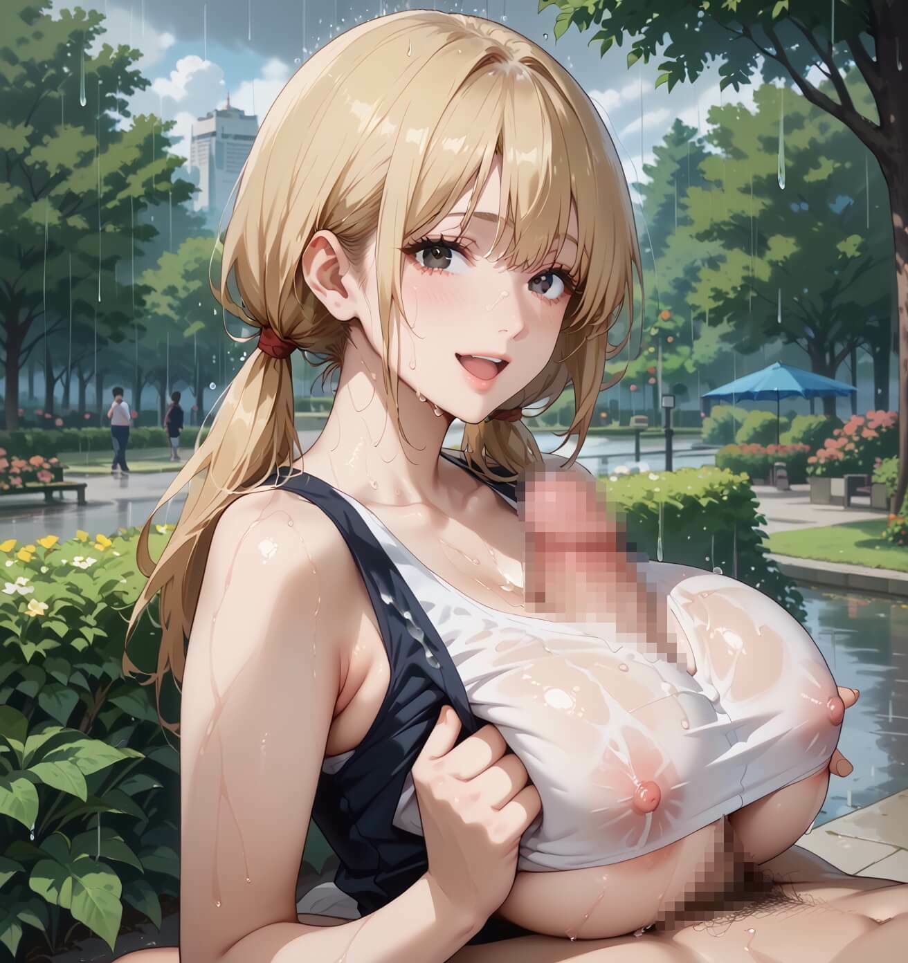 サンプル画像4:通り雨と、濡れた君が〜張りつく服のエロさに我慢何てできない〜・270枚(ぷにぷに.com) [d_662358]