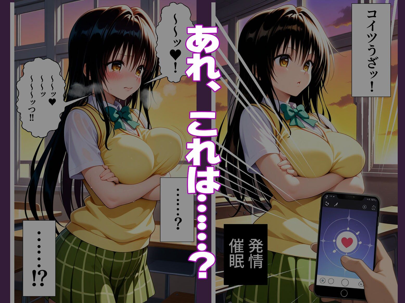 サンプル画像2:〜チートすぎる発情アプリ〜効果絶大絶頂教室 古手川唯編 Vol.1(エロテロ本舗) [d_662360]