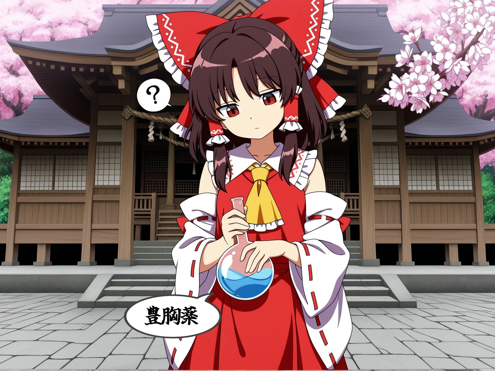 胸が大きくなる薬を飲んだ博麗霊夢とイチャラブSEX 画像1