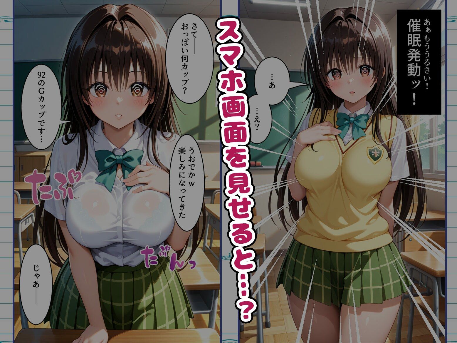 サンプル画像2:【古〇川編】巨乳のあの子を催●アプリで着せ替えオナホ2話(AIJKアート) [d_662443]