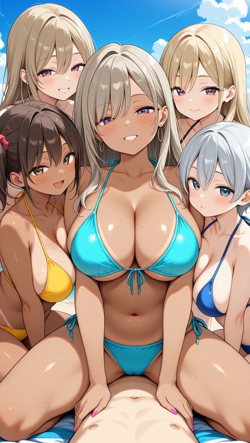 ぼくの夏休みギャル体験〜ギャルたちにビーチで搾られまくった〜 手コキSTORE エロ画像8