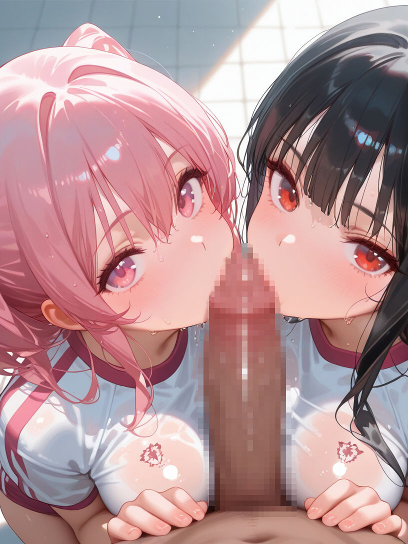 巨乳ブルマ女子とハーレムエッチ 画像4