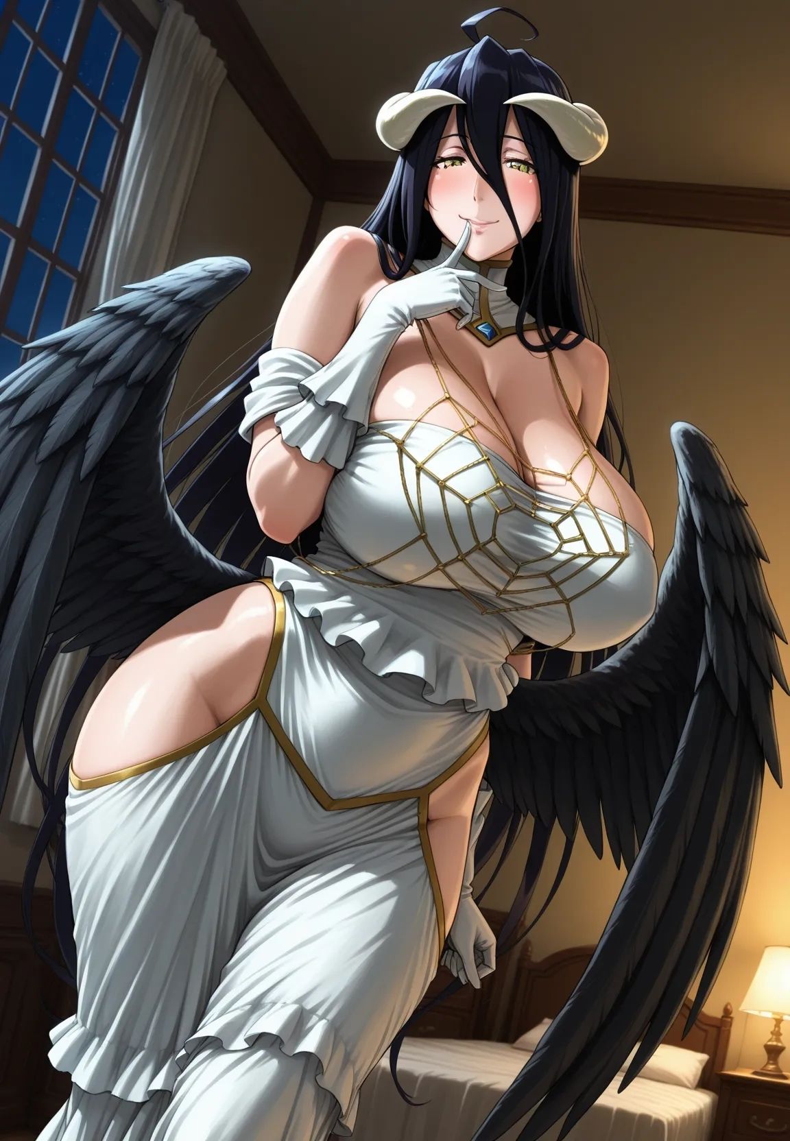 サンプル画像1:ムチムチなアルベドさんとのお泊りエッチ(milfai) [d_662541]