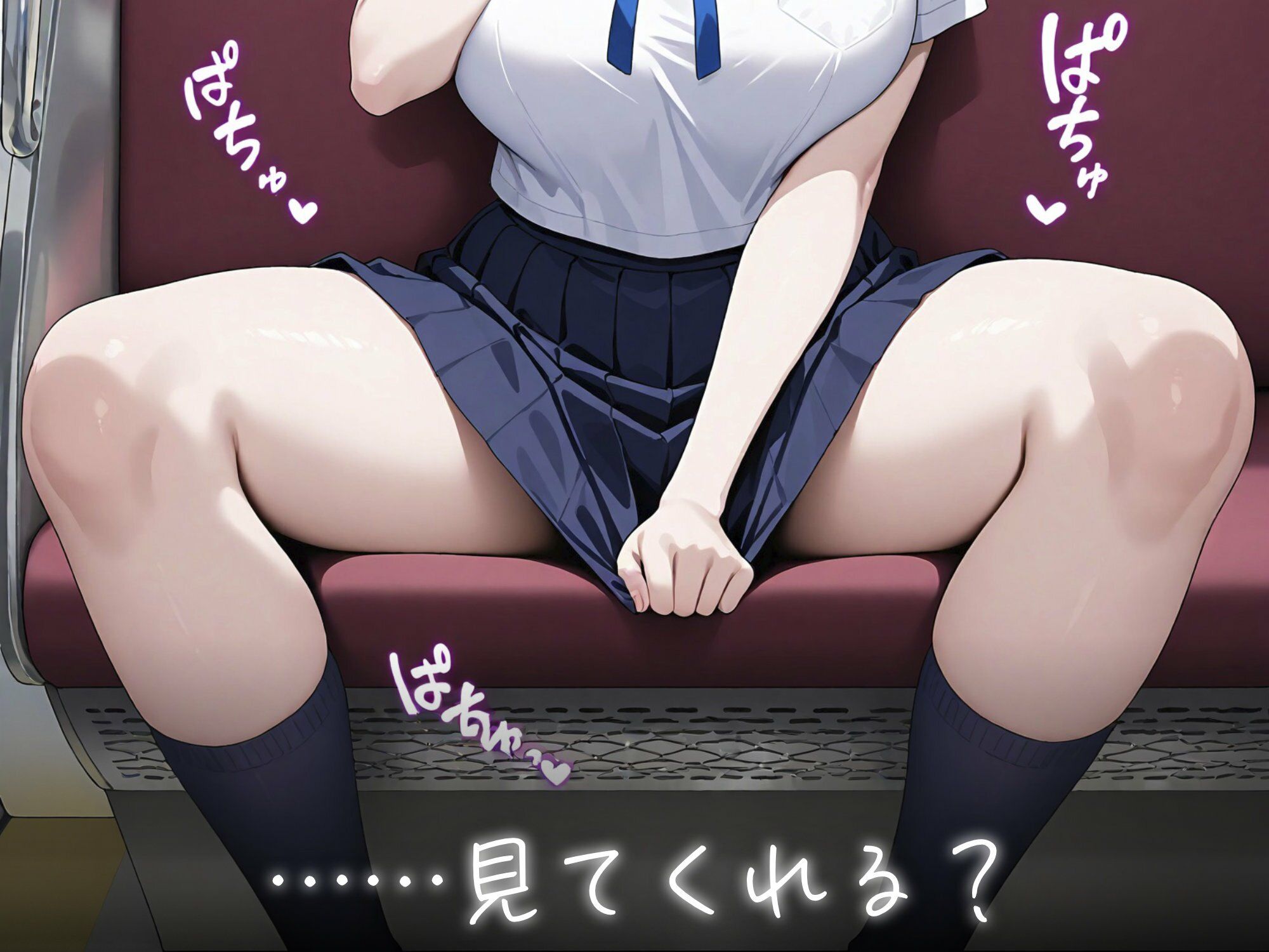 2人だけの電車で見せつけてくる娘に理性を失った僕は… 水野あい_0