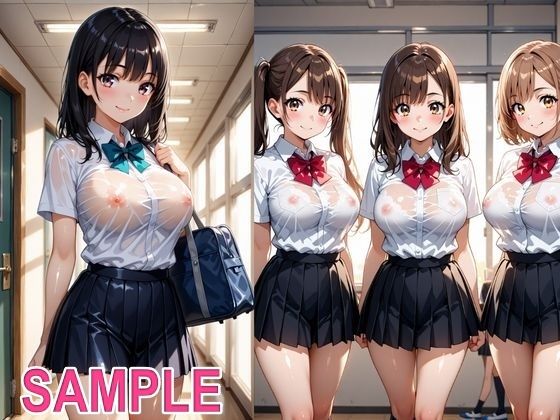 サンプル画像1:雨宿りに帰ってきた義妹とどエロい友達を  理性崩壊で肉便器にしてやりました。(ピンクのぱんだ) [d_662823]