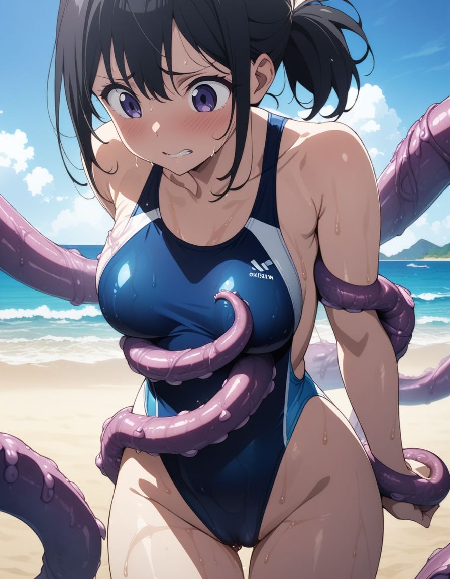 競泳水着DEうねうね 画像1