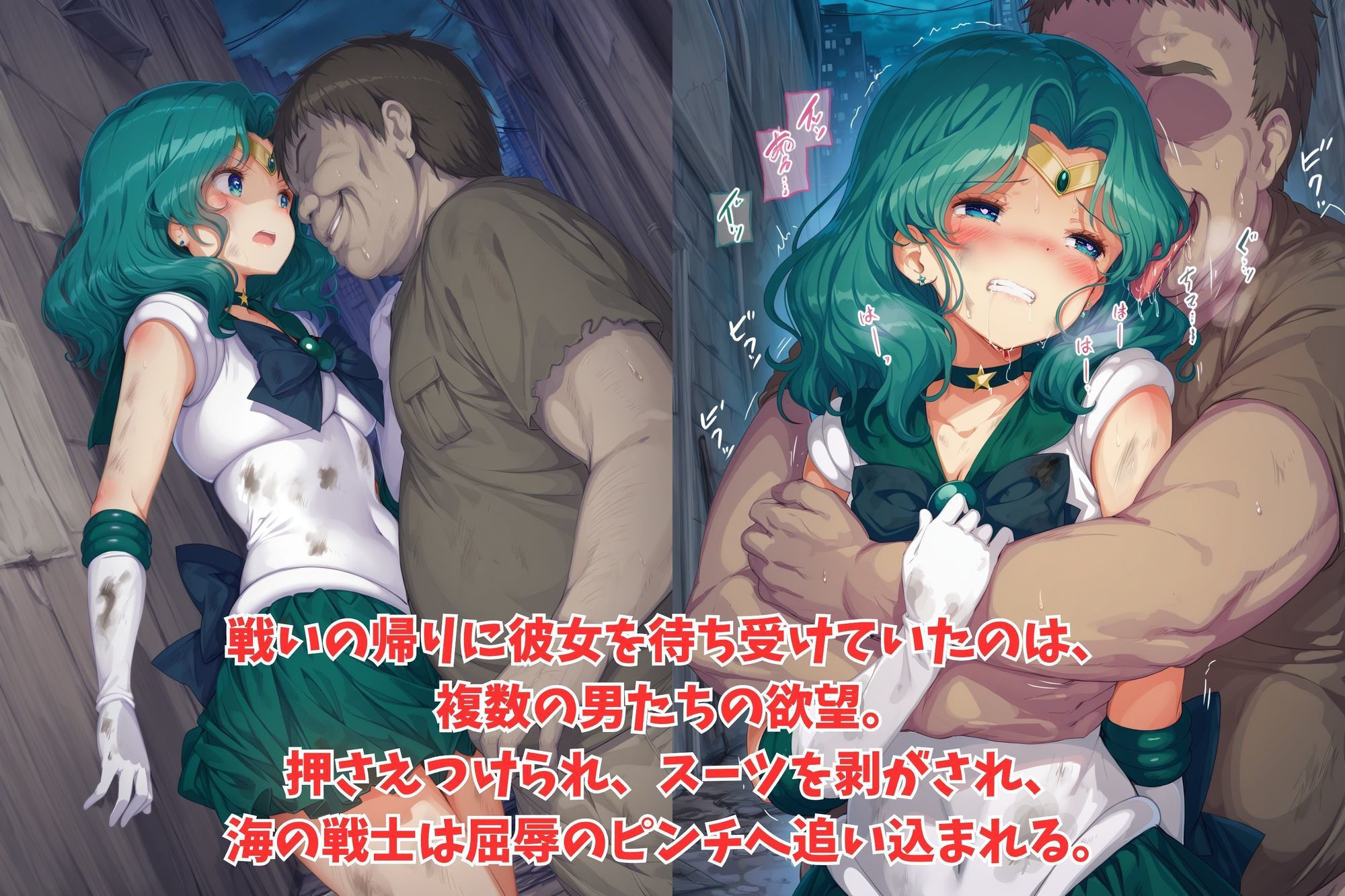 サンプル画像2:敗北の鏡像:沈む海王星(絵心あいのAI生成アトリエ) [d_662963]