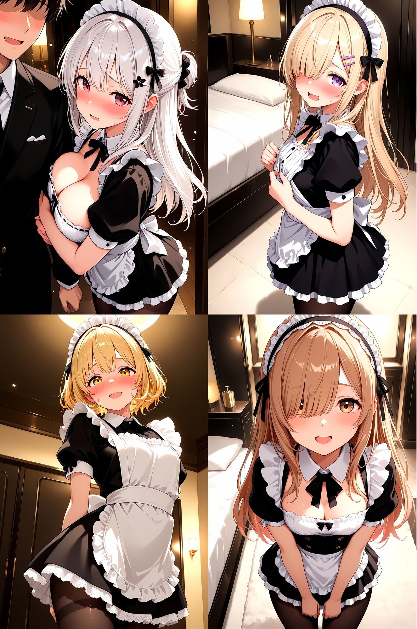 サンプル画像1:専属の性処理担当メイド達の性欲が強すぎる件！ Part3(メイドRoom247) [d_662990]