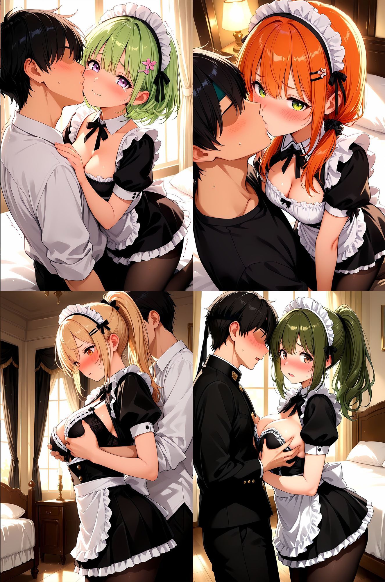 サンプル画像2:専属の性処理担当メイド達の性欲が強すぎる件！ Part3(メイドRoom247) [d_662990]