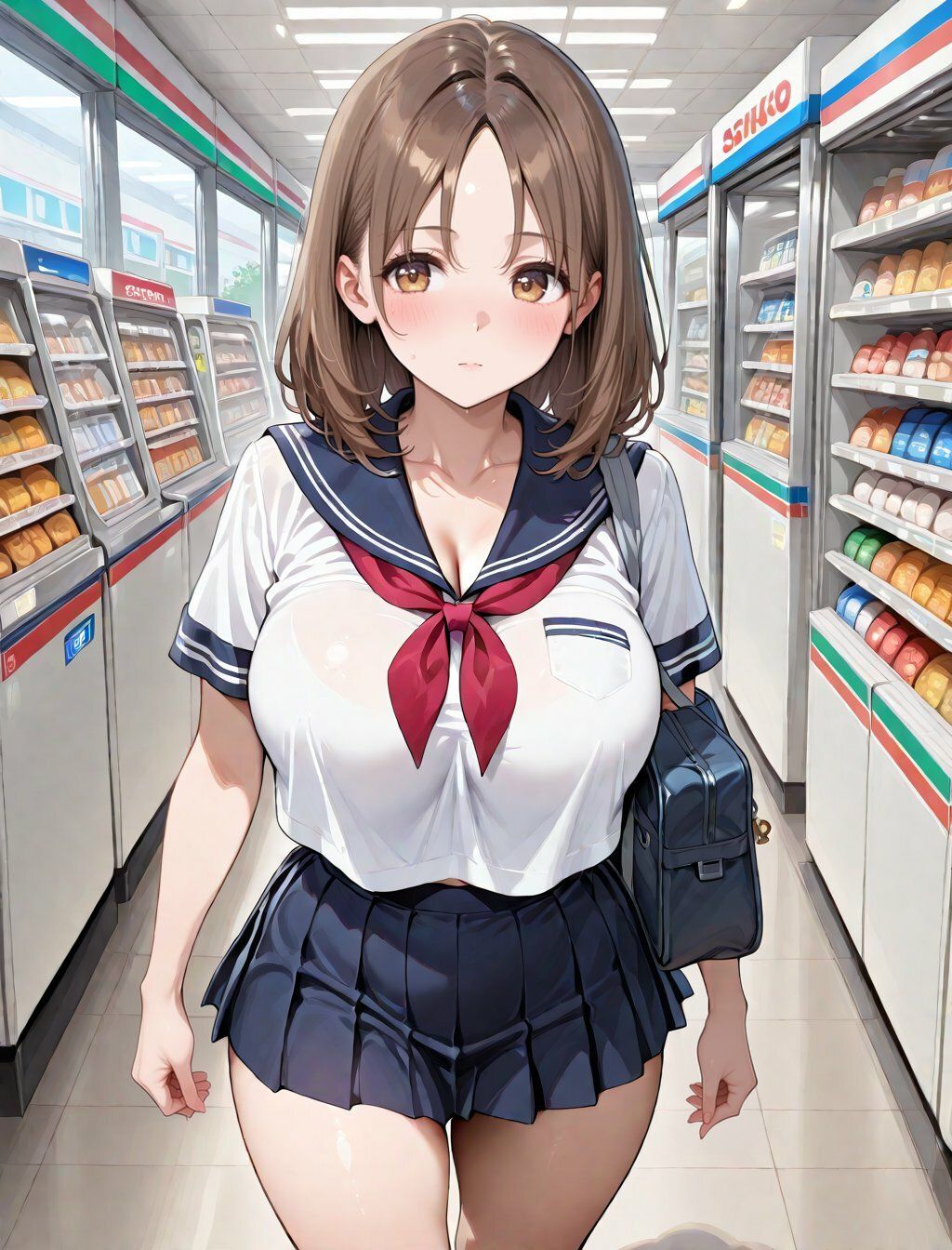 サンプル画像1:万引き現行犯、店内で犯●れる(巨乳の園) [d_663053]